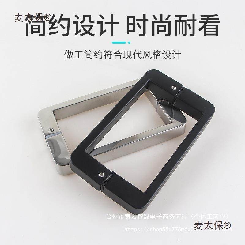 不淋HTM门浴房移门拉手锈钢3404圆弧型玻璃对装极简把手孔距15麦