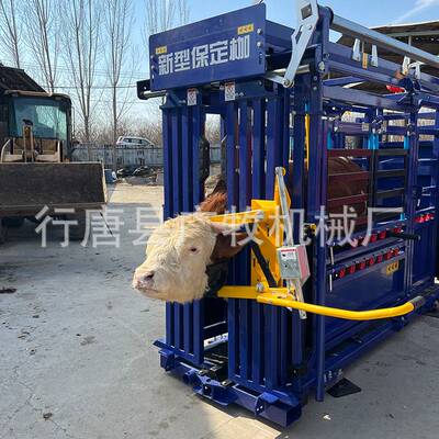 保定枷 可移动牛用保定枷新型保定架牛育种保定栏牛羊场养殖机械