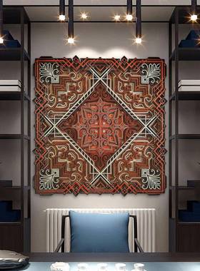 新式古SIN中韵客立体木制叠雕摆装饰画过道玄关厅家居软装件壁挂