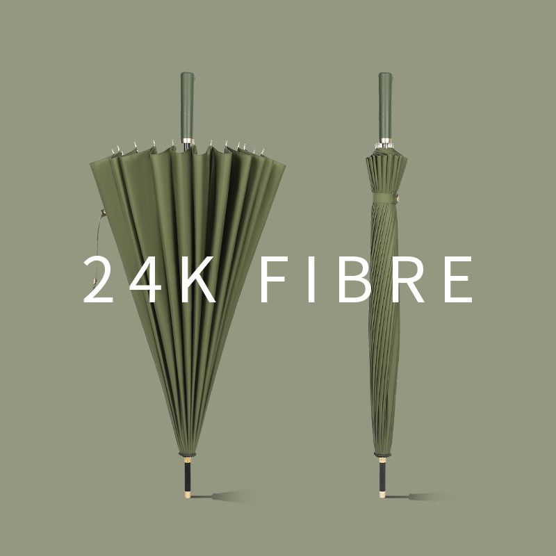 24骨超大长柄雨伞大号双人直杆晴雨两F用商务纯色防风复古定制log