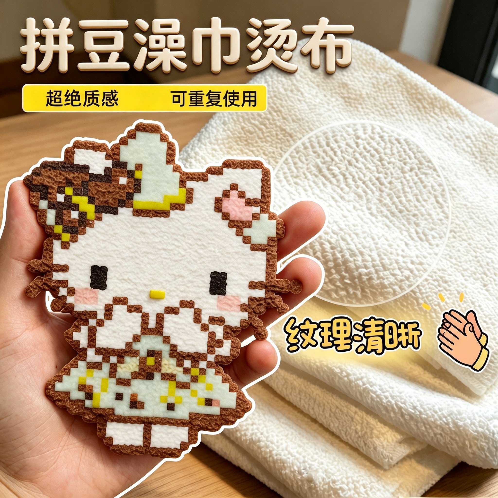 拼豆DIY神器！双面烘焙布耐撕拉图片
