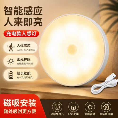 人体感应声控充电小夜灯