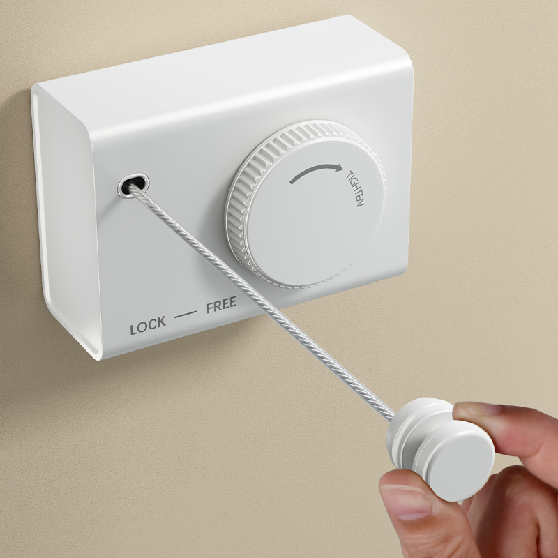 免打孔隐形晾衣绳室内不锈u钢丝绳晾衣神器阳台伸缩防滑防风凉衣