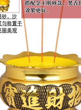 香炉纯铜家用室内财神香炉供B佛用品烧香炉铜炉供奉插香炉