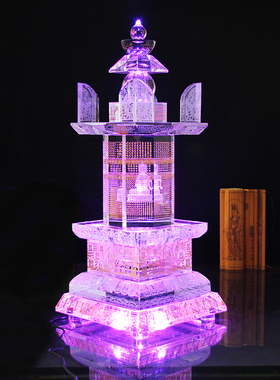 大号阿育王菩提装藏全身舍宝箧印B陀罗尼塔水晶舍利塔楞严咒五轮