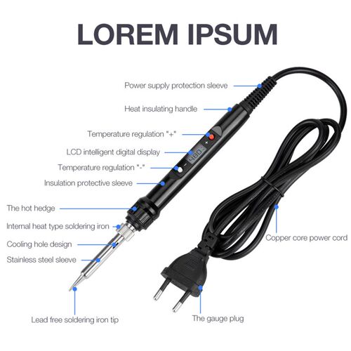 80W LCD 数显调温内热电烙铁焊接 电子维修工具 Soldering Iron