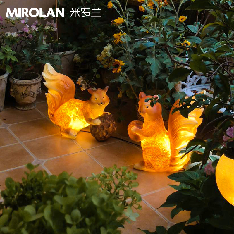 户外动物灯太阳能草坪灯u防水装饰灯花园布置庭院灯阳台氛围灯