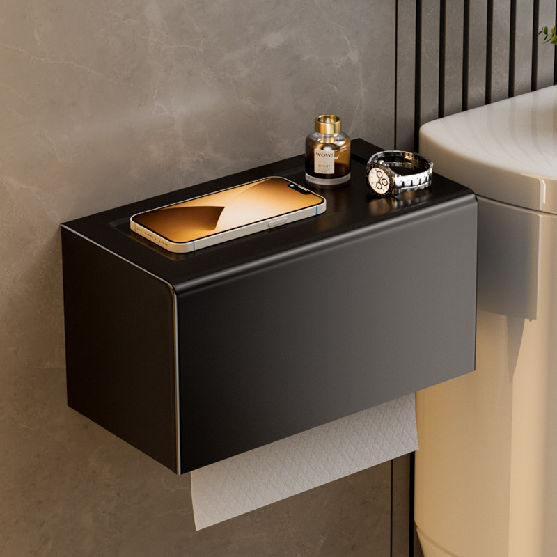 卫生间厕纸盒厕所纸巾盒家用洗手间壁G挂高端卫生卷抽纸收纳置物