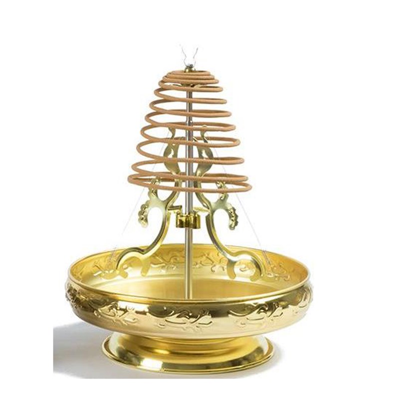 龙型香环盘大号可伸缩盘香架合金支架盘香炉2P4小时塔香盘香托佛