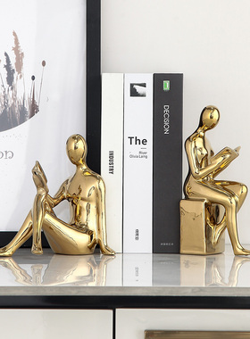 艺术书立书档创意摆件办公室书z房桌面书架客厅装饰品轻奢高档书