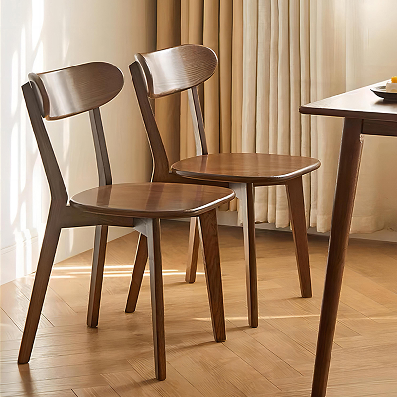 实木椅子靠d背餐椅家用餐厅餐桌凳子路易斯椅新中式胡桃茶椅书桌