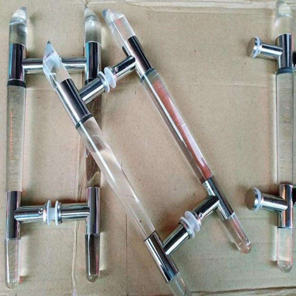 斜口水晶单面双面玻璃移门拉手推拉门把手大小头X阳台水晶无框