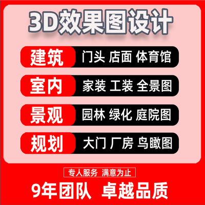 3D效果图制作园林景观鸟瞰图