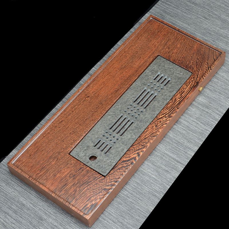 鸡翅乌金石实木茶盘茶海功夫茶具茶台整块鸡翅P木家用日式干泡茶