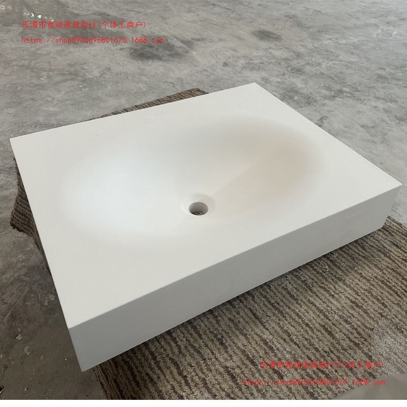 国产可丽耐肤感一体盆鸡蛋形圆角浴室柜洗手洗脸盆卫生间挂墙台面