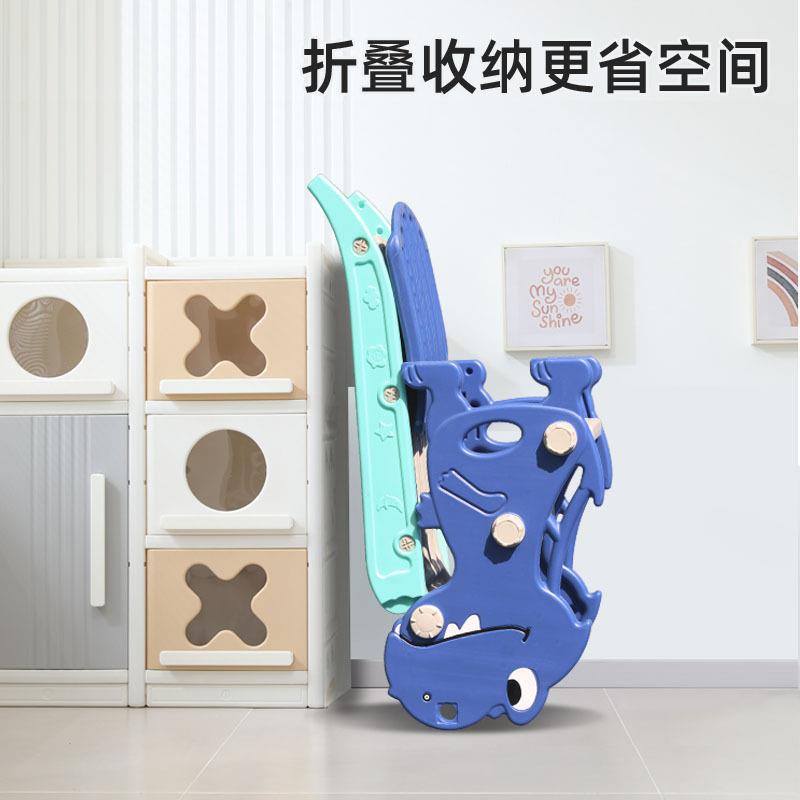 儿折叠滑滑梯宝宝爬加高童家带扶LYY手滑梯用室内塑料玩具孩子行
