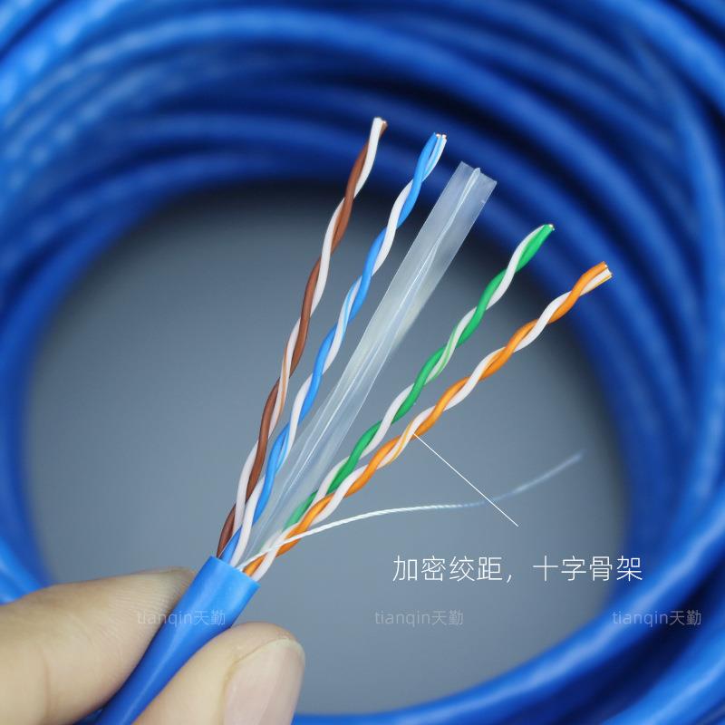 u脑APSX-CATt高p速超六类铜包铝网线8芯电类宽带网络线6非屏蔽双