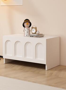 电视柜法式F77796JS奶油色风拼接组储合地柜小户黑型客厅简约轻奢