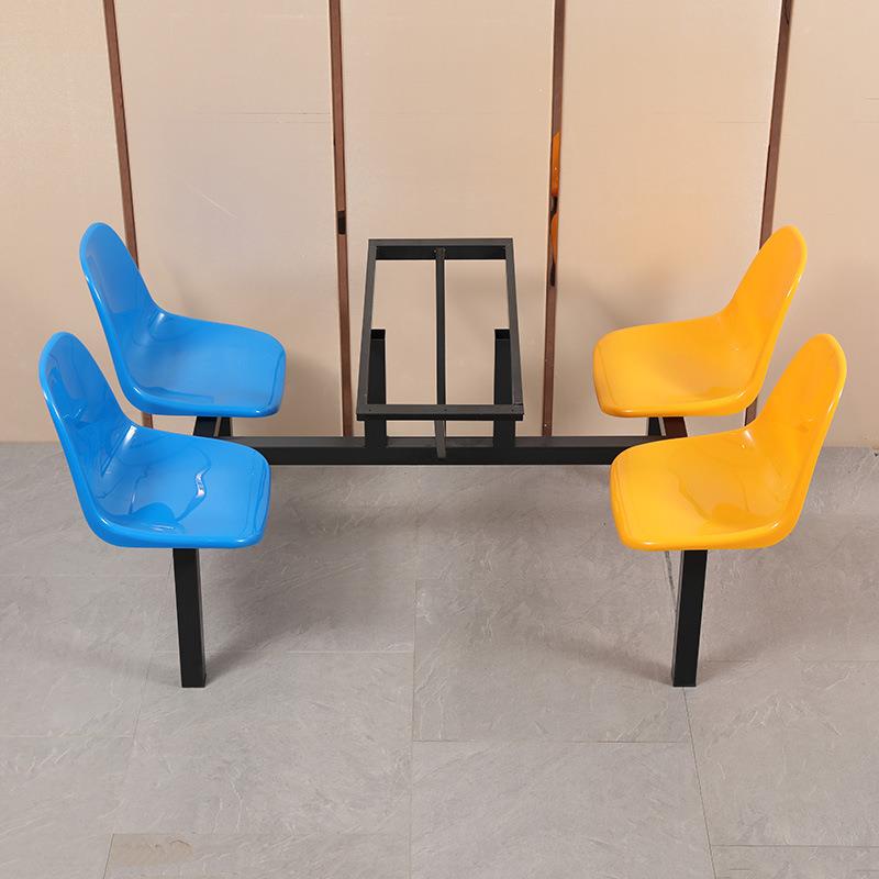 食堂4位体快餐桌公人司工厂桌餐椅组合员连工学生餐厅桌BVH款家具