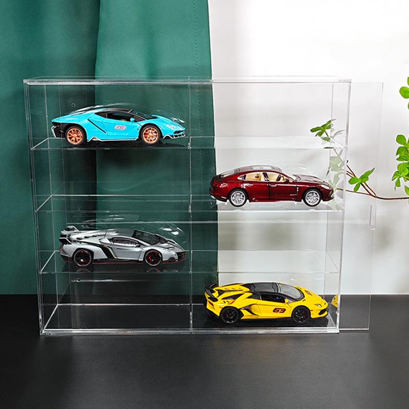 1:24亚克力汽车模型展示架玩具合金车收纳架壁挂式风火轮多美卡架