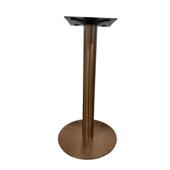 2858不锈钢桌镀金底座锈钢镜面拉丝架玫金圆底盘快餐不桌瑰底座