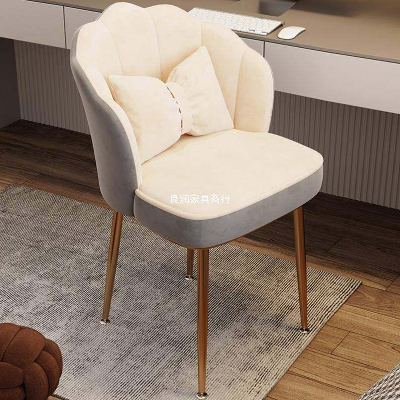 化妆椅简无品牌/约网红凳子靠背女生卧室瓣梳妆台美甲子椅轻奢椅