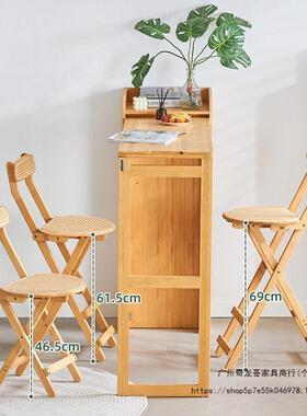 吧折叠餐椅凳竹高脚凳加高子脚椅高吧台凳两用酒吧高脚凳ZAI子台