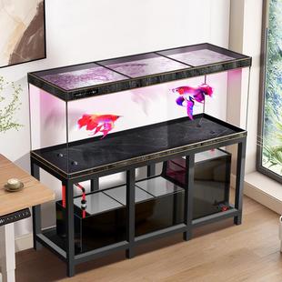 工缸无品牌 业风钢架承重箱无玻管件底滤鱼缸客厅大型龙鱼超白水