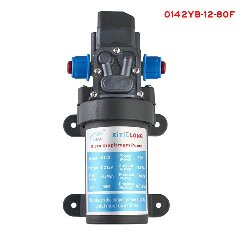 新款直流自吸式电UYZ吸动高洗车水泵W12V8压0风扇微型隔膜自增压