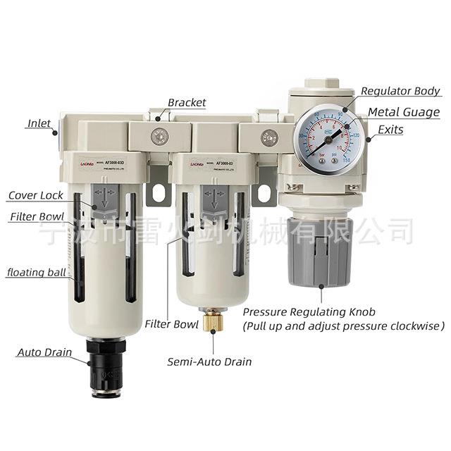 空气滤过干燥器排水气压调自节器油水分离器OTC美式动1/4快速接头