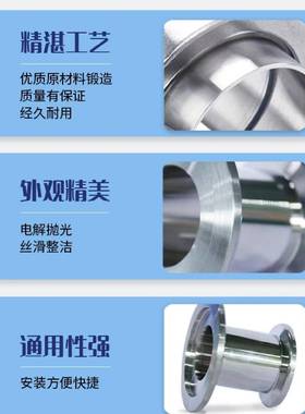 KF-KF管直接头通用强性不锈钢真空配件久规格齐全PXU经耐用