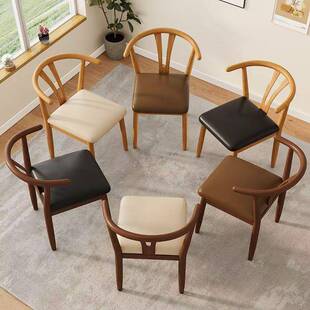 太师椅背椅家无品牌/用餐简椅约牛酒店餐厅餐桌凳子靠背靠商用角