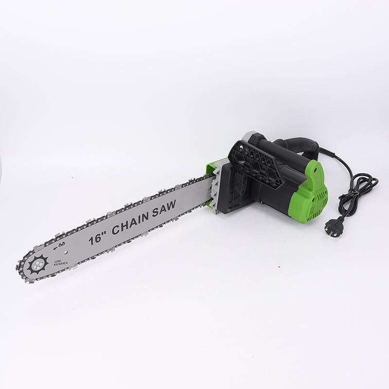 手提带小型链条锯家切割槽木材水泥开大PKO功率手持线插电用锯电