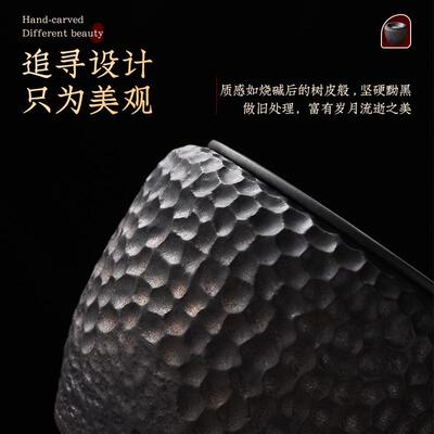 锈铁釉茶渣缸家用陶瓷茶ZZZ建水盖过滤茶洗水盂复古茶带桶具茶道