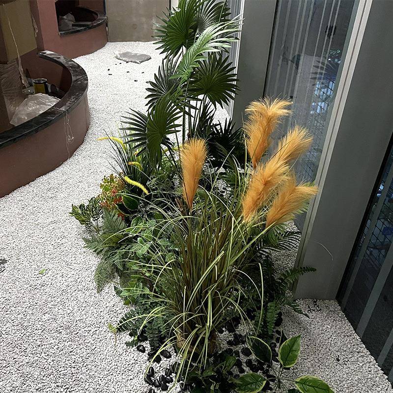 仿绿植造景散尾葵客旅厅摆件狗尾巴草芦FZLZZJ-0真假苇植物大型尤