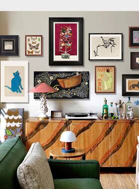 KMA玉式中国风小众艺法术饰画常中式客厅书房装日料店背景组合挂