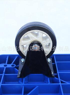 DVR货平板大60*90仓黑色仓库拣货车搬物流静音运小推车手拖车库推