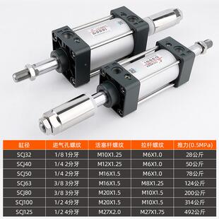 175带 150 125 1500 502 辰可调行程气缸SCJ325 星CSA