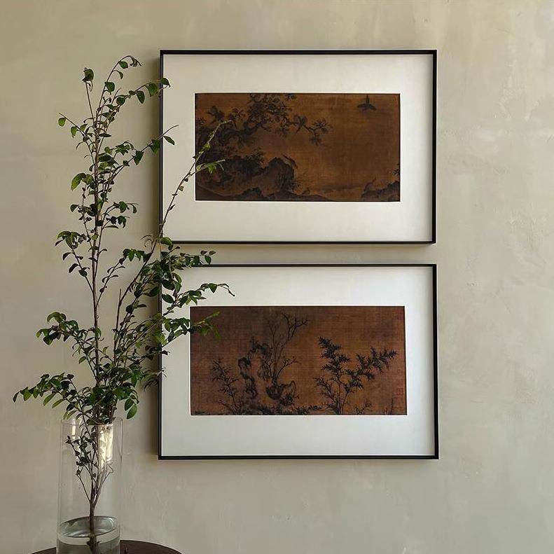 赵孟《竹图》新中式小众艺頫术装无品牌/饰画厅客书房国画办公室