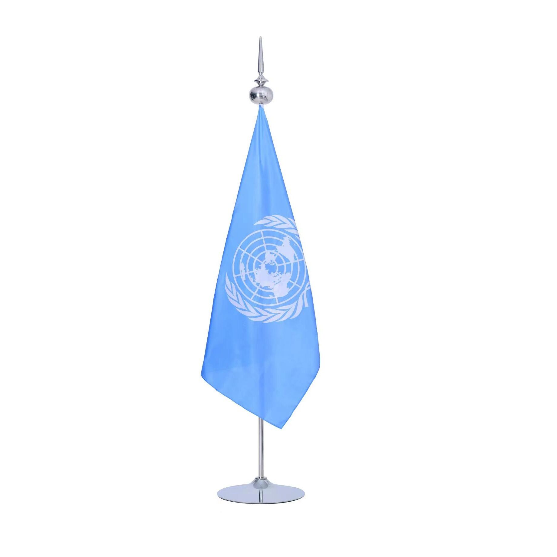 亚马逊办公室国旗不锈钢小旗杆摆件带底座桌旗会议室落地旗杆批发图片