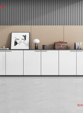 白色件柜矮柜木质HRB断储物机柜桌文边柜打印柜隔柜资料收纳柜茶