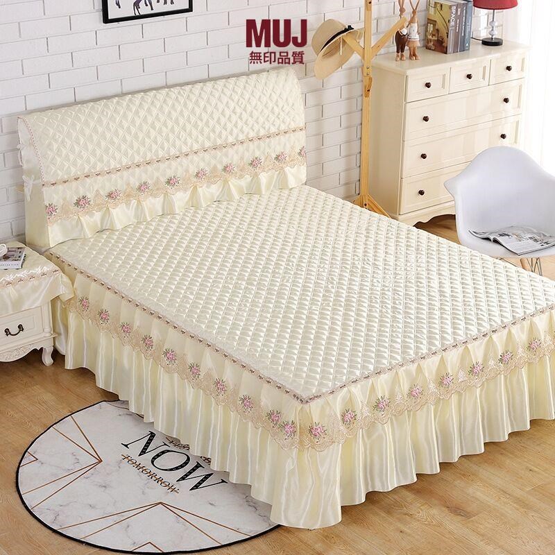 床罩床裙单件防滑加厚夹棉床罩床笠裙式床垫保P护罩床头靠背防尘
