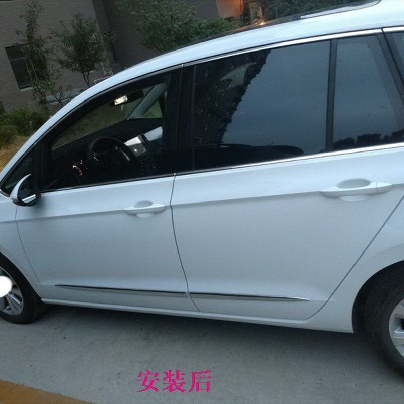 大众高尔夫 嘉旅 改装车门镀铬防撞装饰亮条 车身饰条防擦条配件
