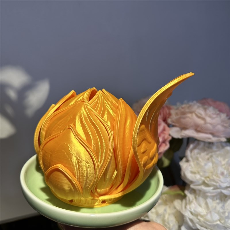 时春居汉服配饰发饰3d打印唐复原头饰发冠《芙蓉冠》