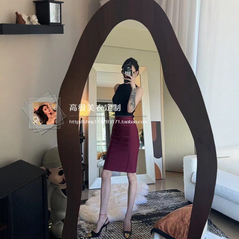 御姐轻熟高级感气质套装女春季高领弹力针织背心上衣高腰包臀裙