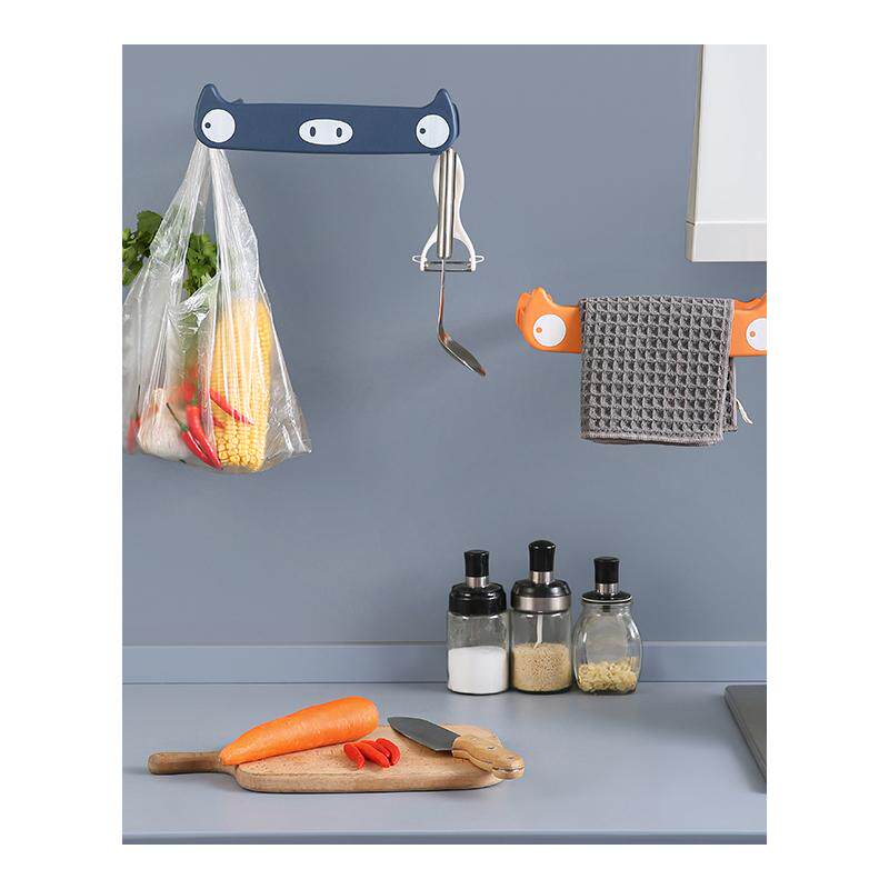 壁挂式垃圾袋支架厨房塑料袋挂架支撑架挂钩分P类收纳垃圾桶垃圾