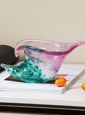 彩色海螺琉璃摆件简约客厅办公室玄关酒店N酒柜送礼轻奢装饰品