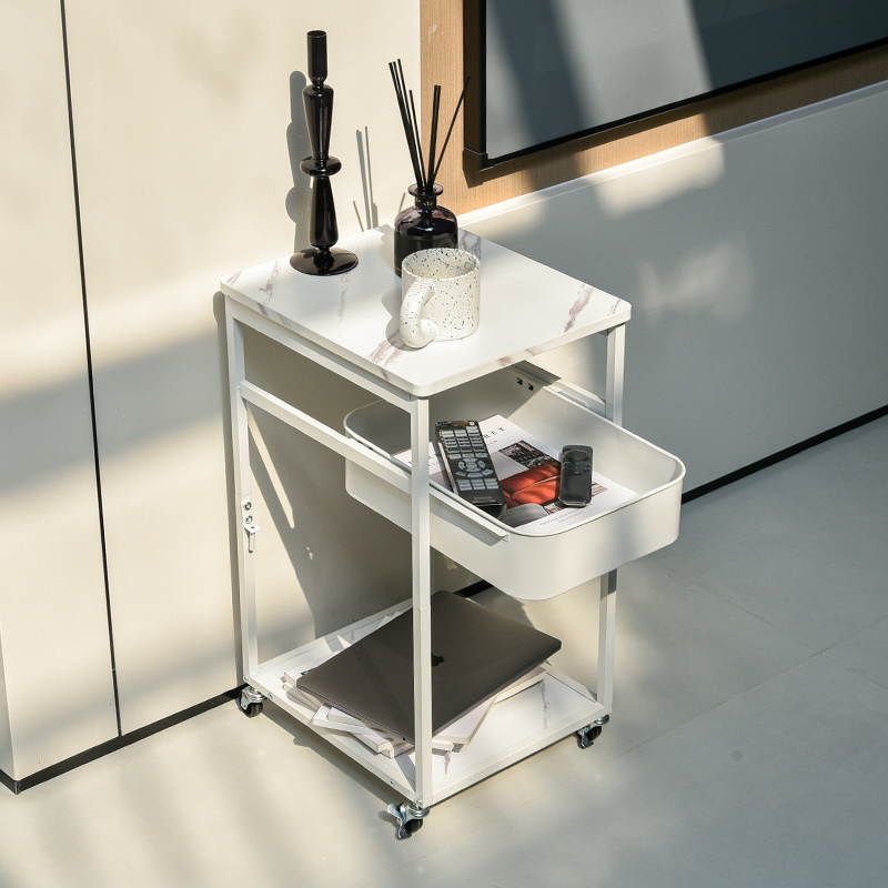 移动床头柜带轮客厅卧室小型边z柜储物抽屉式置物架家用收纳小推