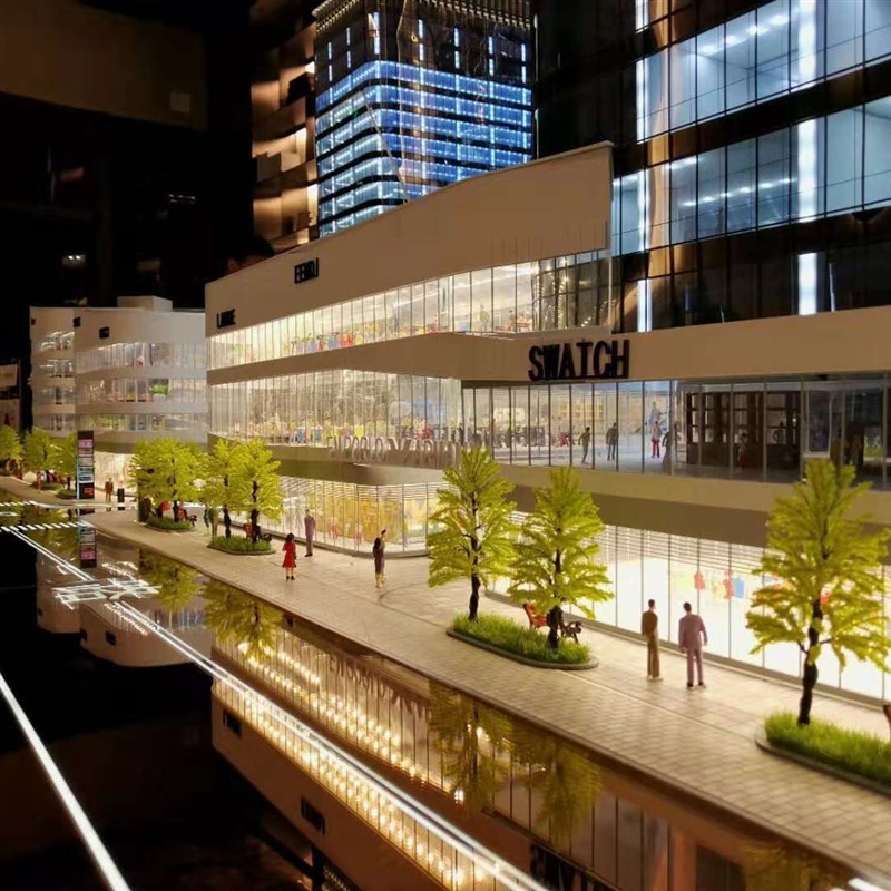 房地产售楼处建筑沙盘模型 写字楼展厅沙盘模型制作