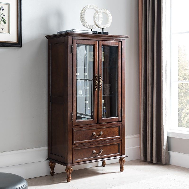 美式实木电视柜组合胡桃色客厅简约茶几电视柜酒柜组合家具小户型,住宅家具,电视柜,淘宝优惠券,粉丝福利购,淘宝优惠卷